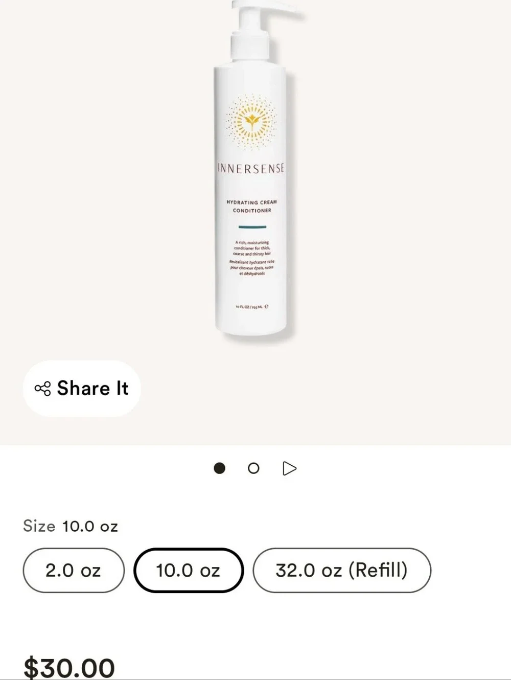 NWT INNERSENSE HYDRATING CREAM CONDITIONER